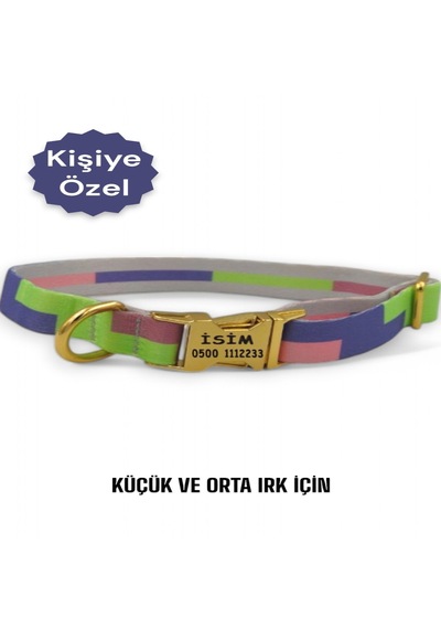 Caramelos Köpek Tasması-küçük Irk Ve Orta Irk İsimli Tasma 9 Açık Yeşil