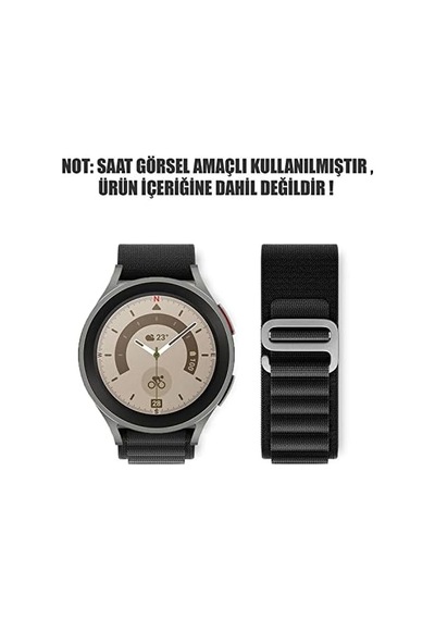 Samsung Galaxy  Uyumlu  Watch 6 Classic 47mm İçin Kordon Alpine Loop Siyah
