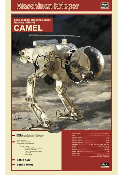 Hasegawa Mk06 64006 1/20 Ölçek, Ay Taktik Keşif Makinesi Camel , Maschinen Krieger Serisi, Bilim Kurgu Plastik Model Kiti-49114