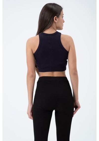 Quhox Kadın Kaşkorse Crop Atlet Lacivert