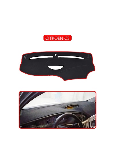 Cıtroen C5torpido Koruma Halısı Kırmızı Kenar