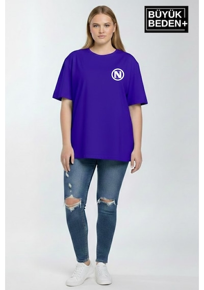 Superlife Kadın Büyük Beden N Baskılı 3xl-6xl Bisiklet Yaka Tshırt Spr26btsk510-19 Saks Mavi Superlife Kadın Büyük Beden N Baskılı 3xl-6xl Bisiklet Yaka Tshırt Spr26btsk510-19 Saks Mavi
