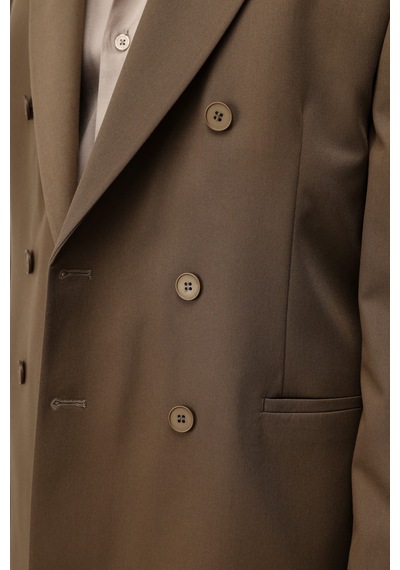 Antioch Kruvaze Relaxed Fit Erkek Blazer Ceket Haki