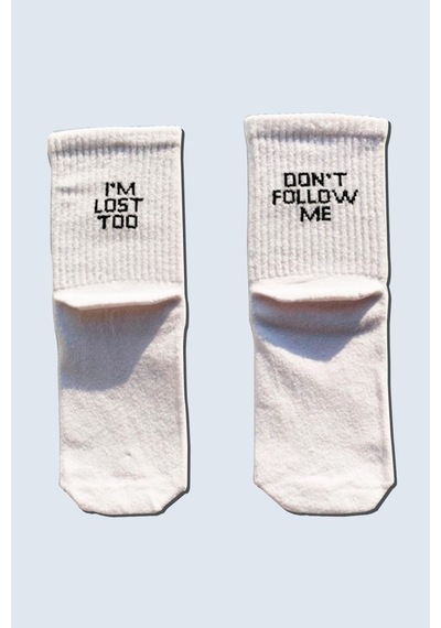 Carnaval Socks 7'li Yazılı Desenli Renkli Tasarım Çorap Seti Beyaz