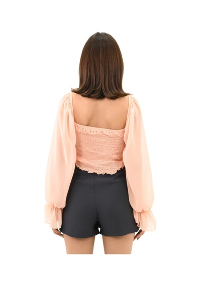 Koza Butik Kadın Şifon Crop Bluz 1734-24 001