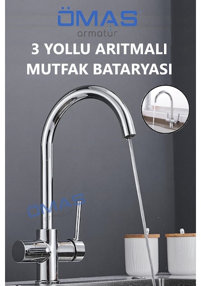 Arıtmalı Mutfak Bataryası 3 Yollu Arıtmalı Mutfak Eviye Bataryası
