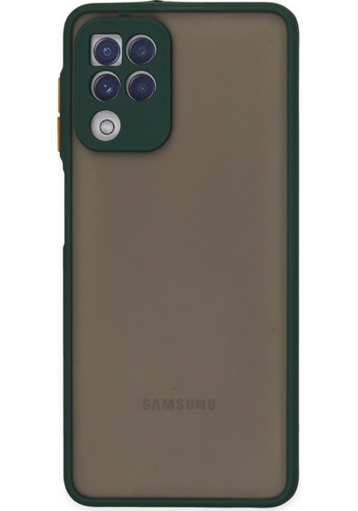 Samsung Galaxy  Uyumlu,  A22 Kılıf Montreal Silikon Kapak - Yeşil