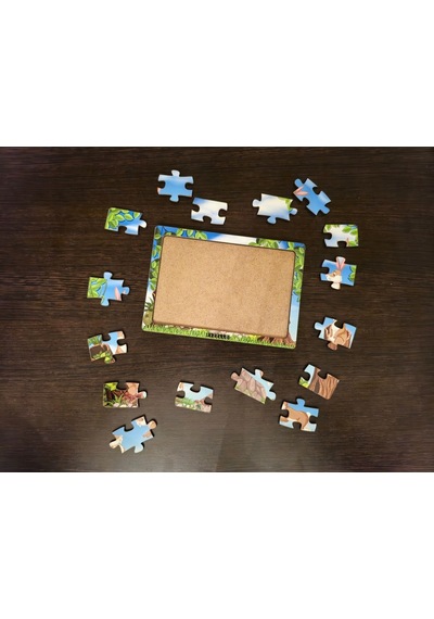 Tavşanlar 16 Parça Eğitici Öğretici Ahşap Çocuk Puzzle Yapboz Bebek Çocuk Oyuncak