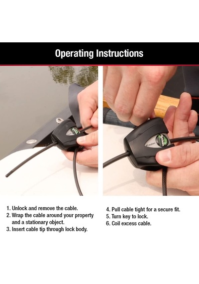 Master Lock Anahtarlı Siyah Python Bisiklet Kilidi, Ayarlanabilir Diğer