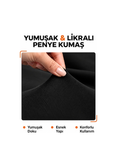 Siyah Peugeot Partner Penye Oto Koltuk Kılıfı - Marka Yeni Logo Baskılı