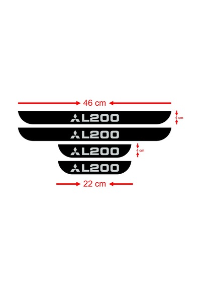Mitsubishi L200 Kapı Eşiği 4 Lü Aksesuar