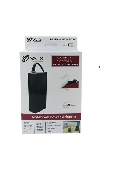 Valx La-19543 19.5v 4.62a 90w 4.5x3.0 Laptop Adap.