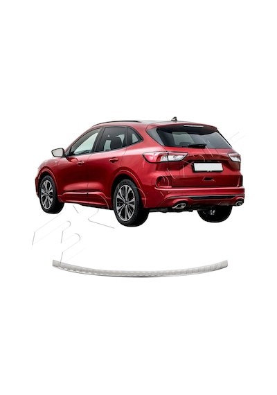 Ford Kuga 3 Uyumlu 2017 Ve Üzeri Krom Arka Tampon Üstü Koruma Paslanmaz Çelik