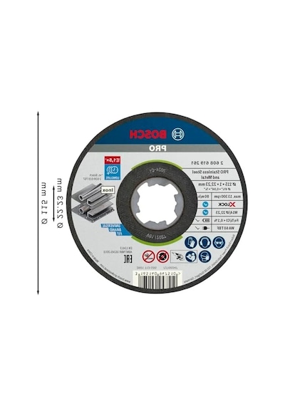 Düz Kesme Diski Seti, Ø115 Mm, Inox Ve X-lock Uyumlu