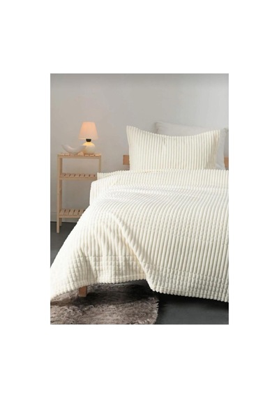 Merinos Modern Line 3 Parça Battaniye Seti 220 X 240 Kemik