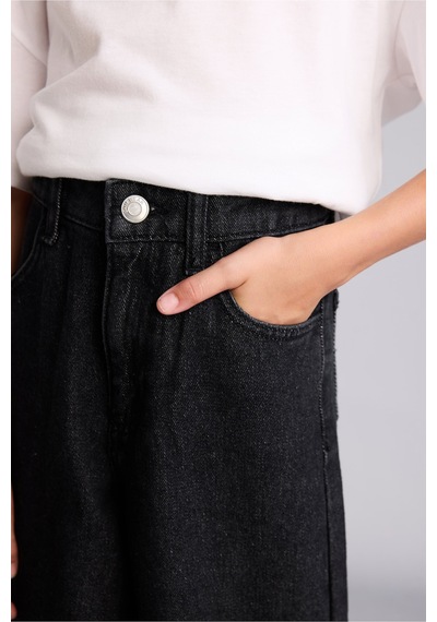Defacto 90s Wide Leg Beş Cep Detaylı Jean Pantolon Kız Çocuk H6249a826aunm40 Siyah-nm40