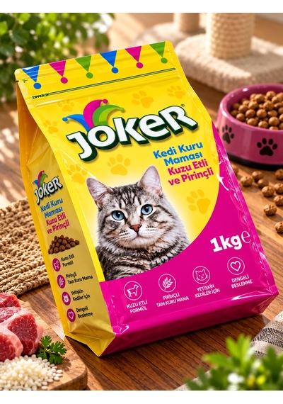 Joker Kedi Maması Kuzu Etli Ve Pirinçli