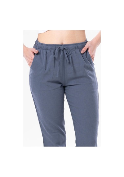 Eliş Şile Bezi Şile Bezi Çift Cepli Unisex Yazlık Pantolon İndigo İndg-indigo İndigo