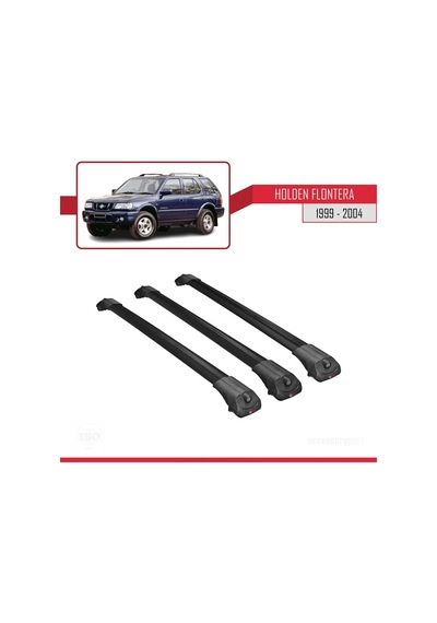 Holden Frontera 1999-2004 Arası İle Uyumlu Ace-1 Ara Atkı Tavan Barı Siyah 3 Adet Bar