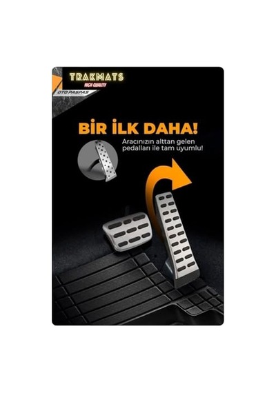 Trakmats Kyb43992 2015 4d Universal Estetik Ve Konforlu Oto Paspas Adk Siyah Volvo S60 İle Uyumlu Açık Bej