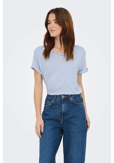 Jdy Jdysıssy Kadın Basic T-shirt Kısa Kollu O-neck T-shirt Açık Mavi