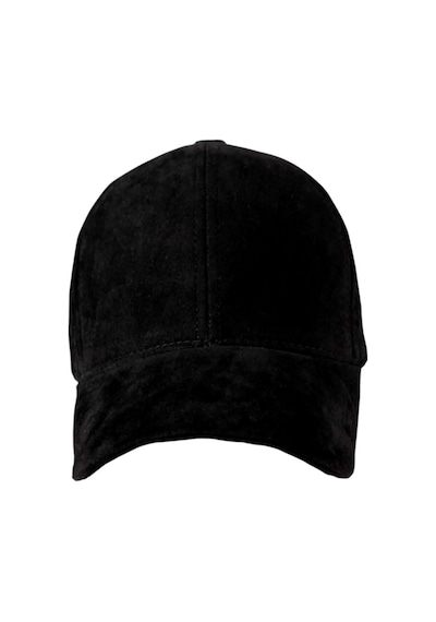 Unisex Vegan Süet Şapka Siyah
