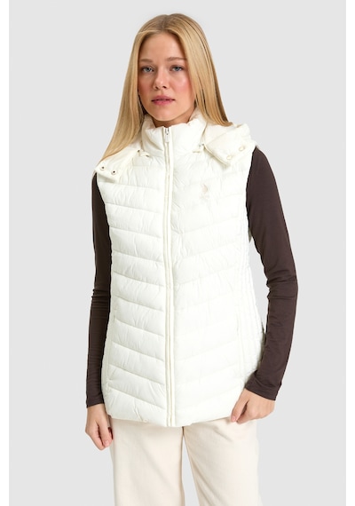 U.S. Polo Assn. Kadın Krem Yelek 50326196-vr256 İnci