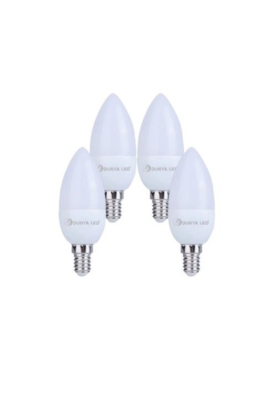 7w E14 Led Ampul 3000k Sarı Işık 4 Adet Paket