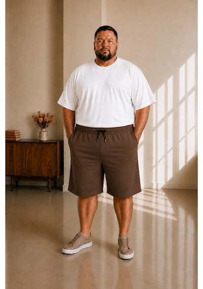 Sngl Tekstil Erkek Büyük Beden Kapri 3xl 4xl 5xl 6xl 7xl 8xl 9xl Kahverengi
