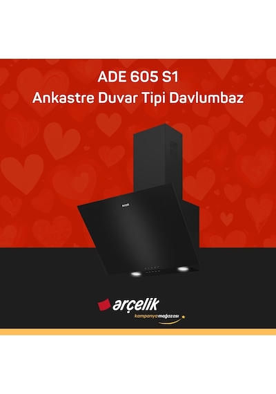 Arçelik ADE 605 S1 Ankastre Duvar Tipi Davlumbaz