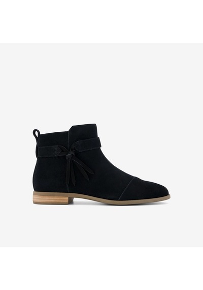 10023621 Black Suede Bot Kadın 10023621 Toms Stacey Ankle Bootie