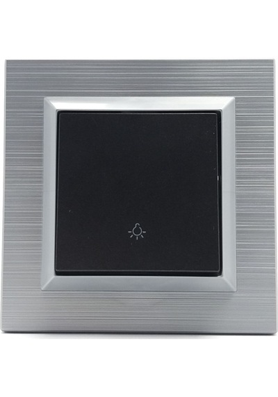 Ovivo Quantum Gümüş Light Anahtar + Çerçeve