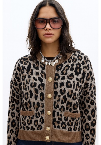 Fashion Friends Bayan Hırka 25k0083k1 Leopar Leopar