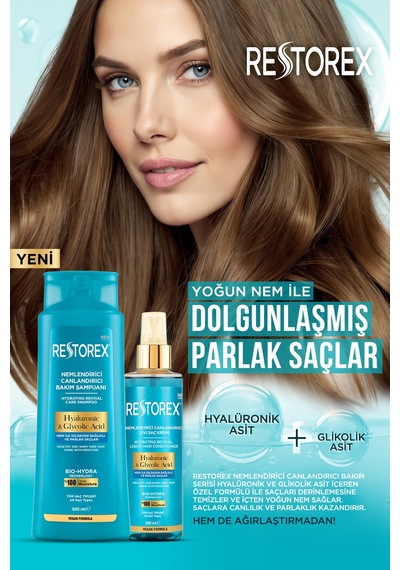 Hydra Nemlendirici Canlandırıcı Bakım Sıvı Saç Kremi 2x200 Ml-hyaluronik Asit Glikoik Asit
