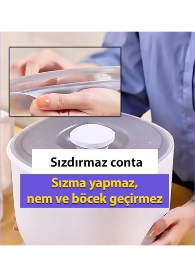 Ayrex Saklama Kabı, 6 Kg Silikon Kapaklı Sızdırma Yapmaz Diğer