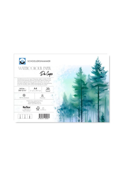 Schoellershammer Da Capo Cold Press Ciltli Suluboya Defteri 300 Gr A4 20 Yaprak