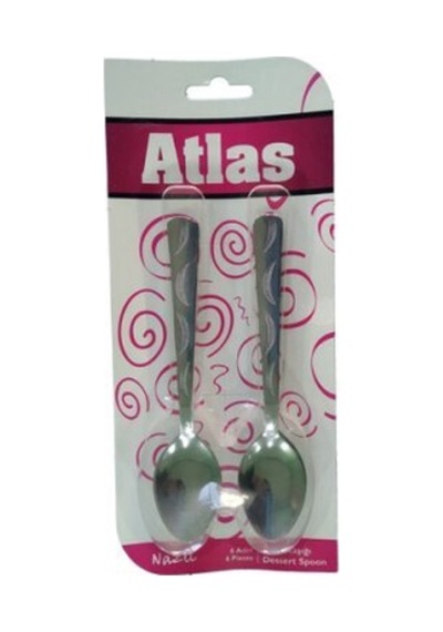 Atlas-704 6 Adet Metal Tatlı Kaşık Diğer
