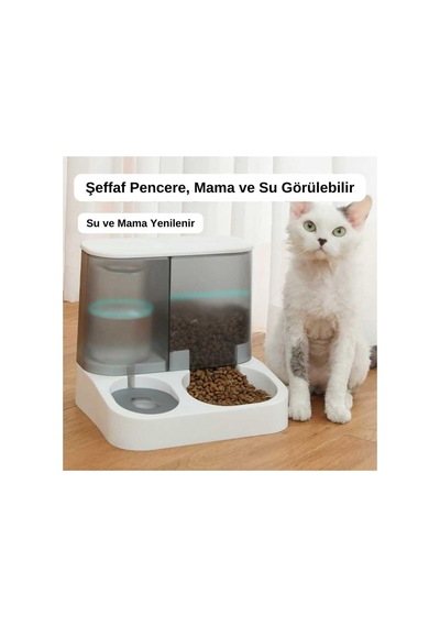 Floriashopping 2'si 1 Arada Evcil Hayvan Kedi Ve Köpek Mama Ve Su Kabı -mavi