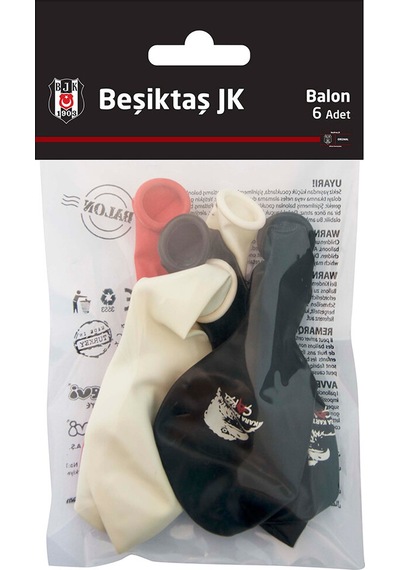 3 Adet Beşiktaş Poşet İçi 6'lı Balon Diğer