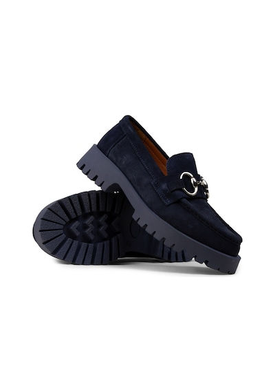 Deery Kadın Hakiki Süet Lacivert Tokalı Loafer - 02037zlcvc01 Lacivert