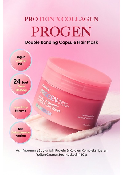 Aşırı Yıpranmış Saçlara Yoğun Onarıcı Saç Maskesi Kundal Progen Double Bonding Capsule Hair Mask