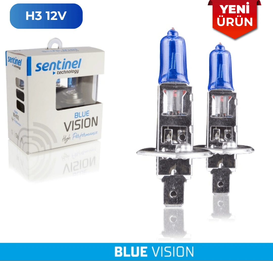 Süper Beyaz Işık Far Ampülü - Xenon Etkili Yüksek Performans Ampül Blue Vısıon - H4 12v