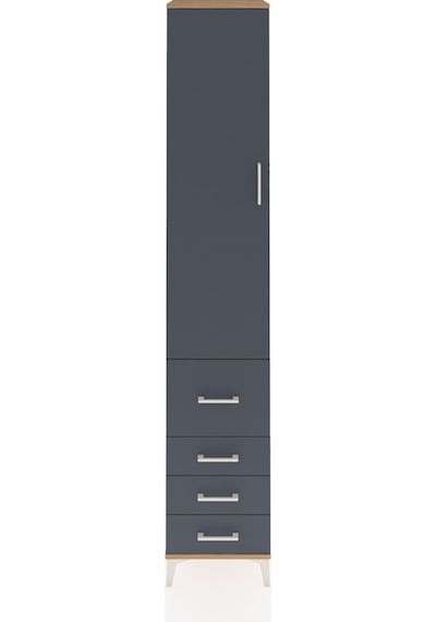 Hyperion Dolap 2 Raflı 4 Çekmeceli Tek Askılı 44x44x243 Çam-a... Çam