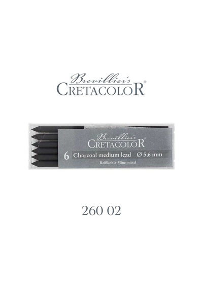 Cretacolor Charcoal Medium Kömür Portmin Uç 5,6mm 6lı 26002