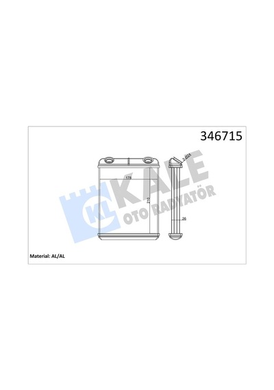 Kale 346715 Kalorifer Radyatörü - Renault Vel Satis 2004-2009 3.5 7701206524