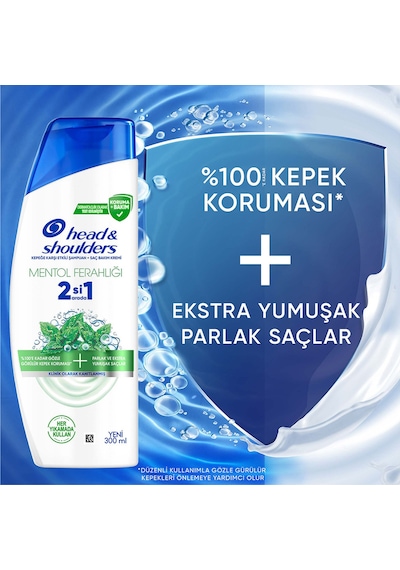 Head & Shoulders Mentol Ferahlığı 2'si 1 Arada Şampuan 300 Ml Tüm Saç Tipleri