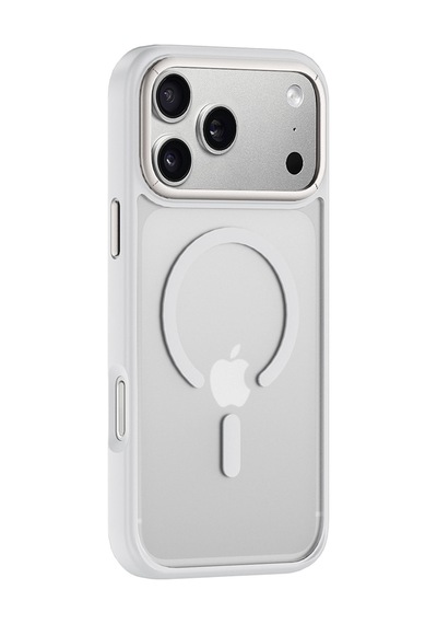 Apple iPhone Uyumlu 18 Pro Kılıf Wiwu Fgg-012 Armorpro Serisi M-safe Özellikli Parmak İzi Bırakmayan Kılıf Beyaz