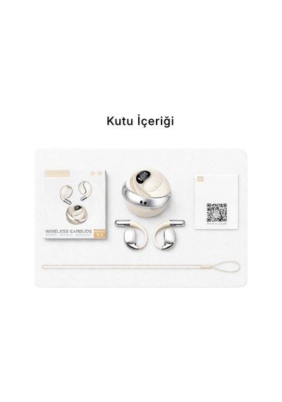 Aı Canlı Çeviri Kulaklık Bluetooth5.4 100+ Dil Anlık Tercüme Görüşme Çeviri Açık Kulak Tws Enc Beyaz