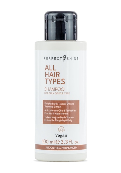 Perfect Shine All Hair Types Tüm Saçlar İçin Kamelya Yağı Ve Yeşil Havyar Özlü Besleyici Şampuan 100ml Tüm Saç Tipleri