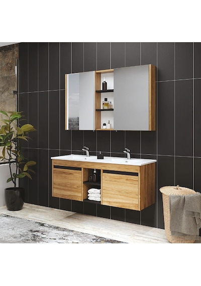 Denko Twin 120 Cm Mdf Ud Banyo Dolabı Takımı Çok Renkli Denko Twin 120 Cm Mdf Ud Banyo Dolabı Takımı Çok Renkli